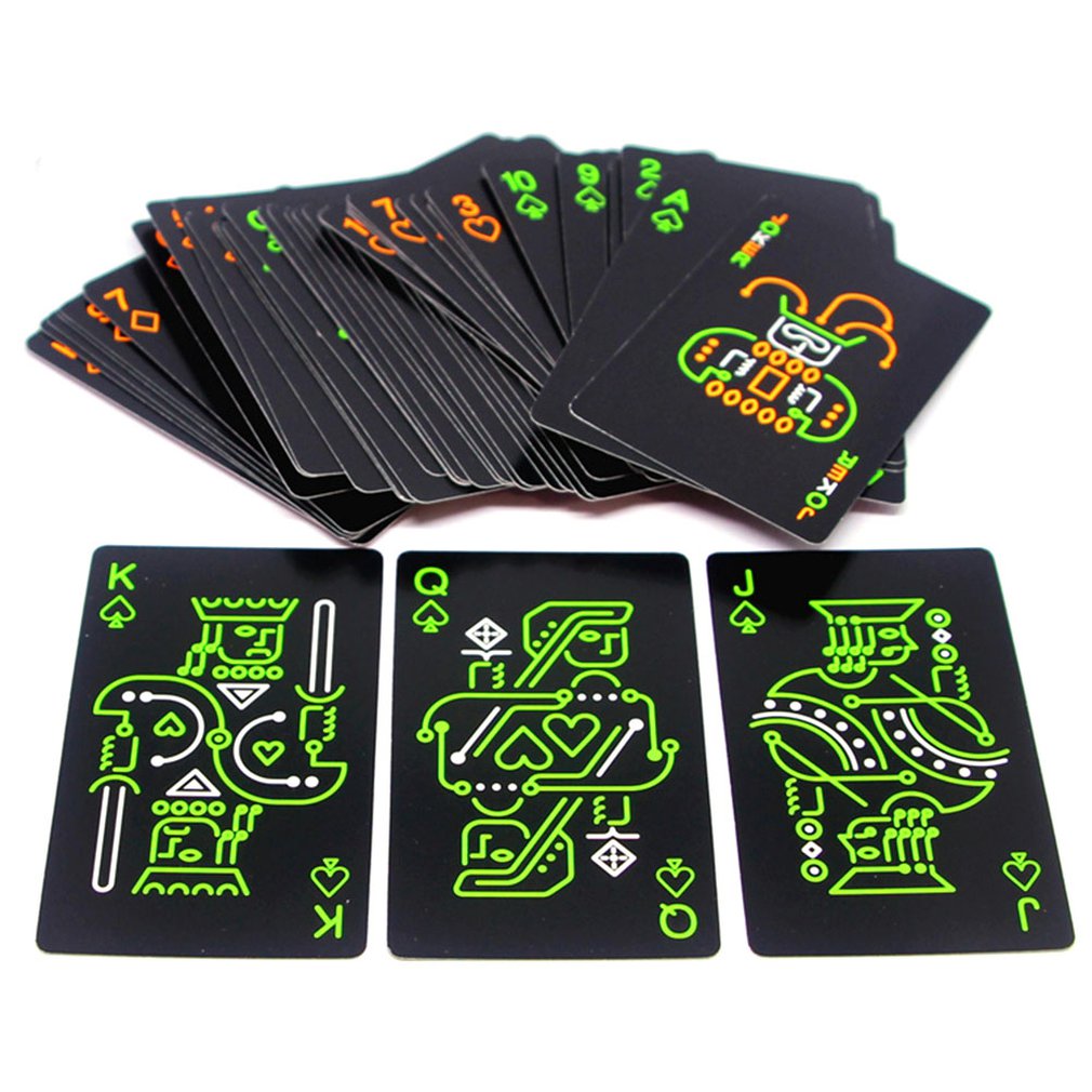 Dark Night Light Fluorescent Playing Cards Chess Poker Cards Darts Intellectual Game For Children Adult