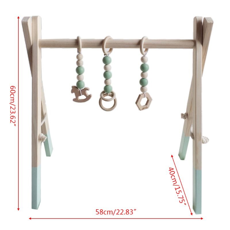 Nordic Stijl Baby Gym Speel Frame Nursery Zintuiglijke Ring-Pull Speelgoed Houten Baby Kind Kledingrek Kinderkamer Decoratie