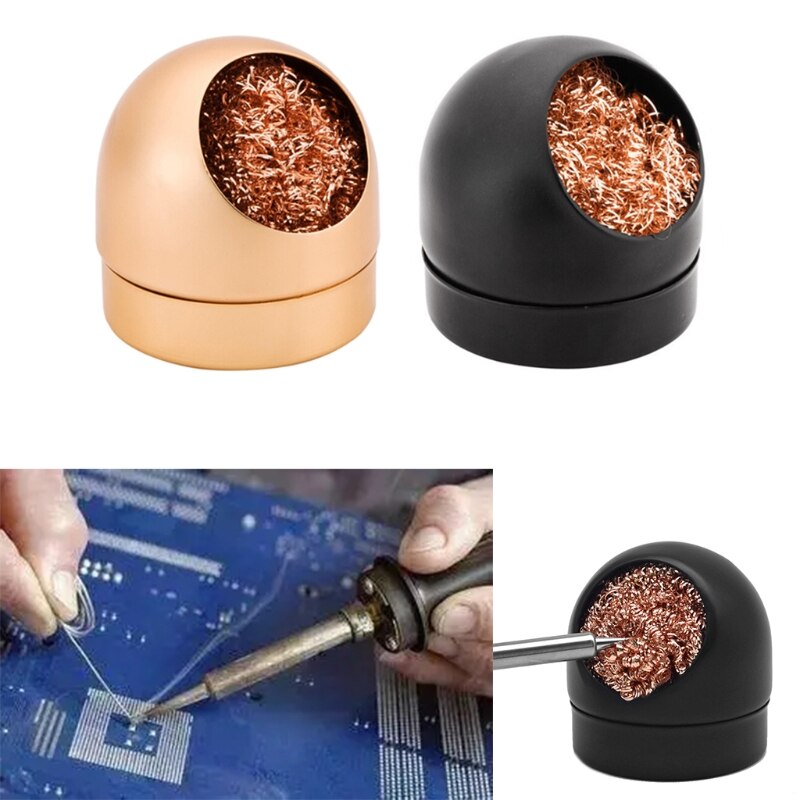 Soldering Tip Cleaner Solder Tip Cleaning Wire and Holder Soft Brass Tip Cleaner Kit for Cleaning Soldering Irons Tips
