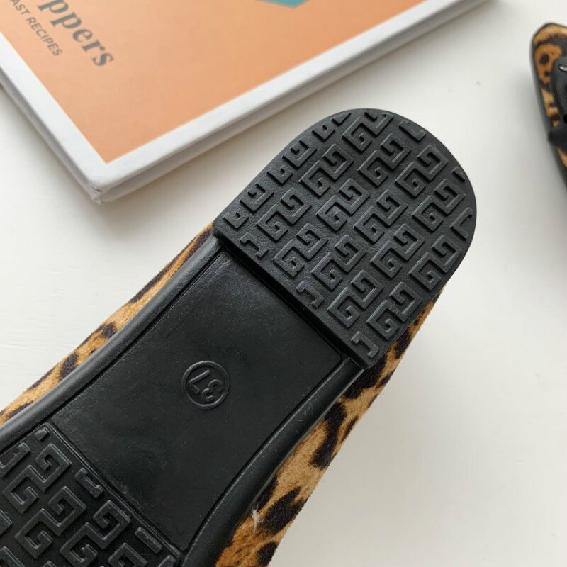 Zapatos planos con lazo grande para mujer, mocasines de punta con estampado de leopardo, informales, para y oficina, Primavera,