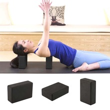 1 stk eva sort yoga blok fitness træningshjælpemidler strækhjælp kropsformning styrke skumpude til sundhedstræning