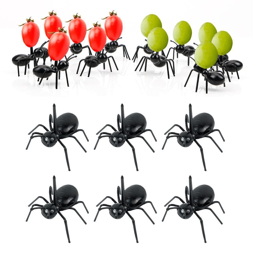 12 stks/set fruit vork herbruikbare leuke mier cake snack vorken vork fruit meerdere dessert gebruik voor servies p  h0 j 1