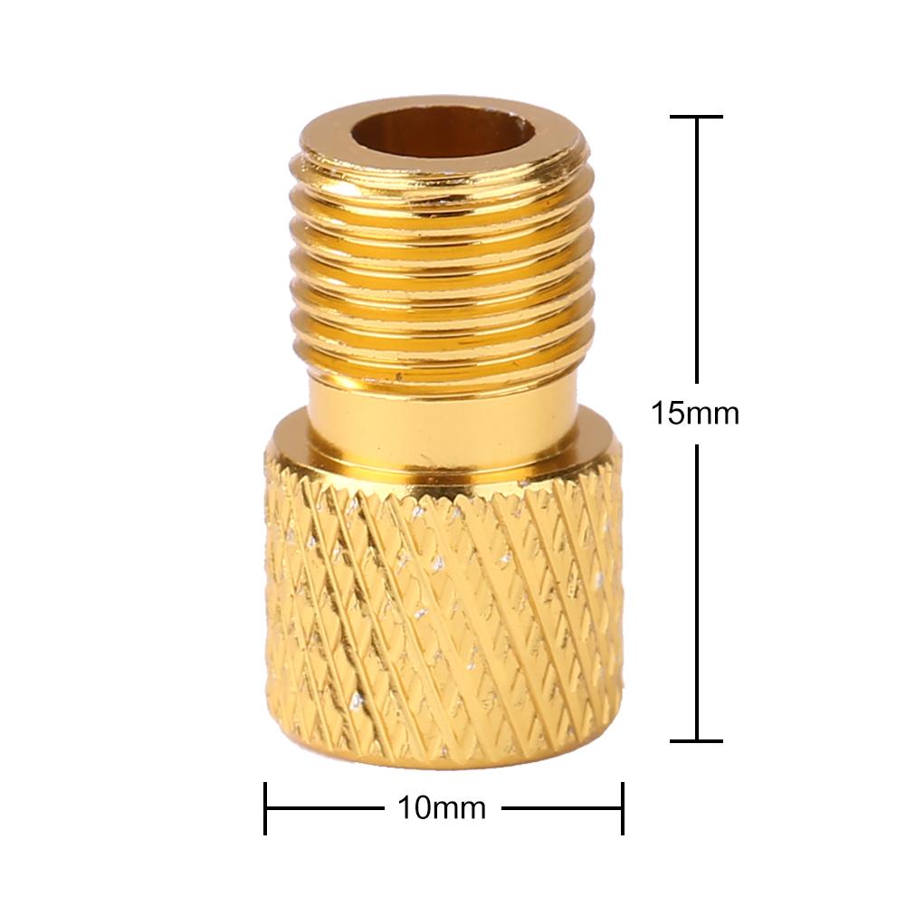Schrader ventil adapter slitstark mtb cykel ventil omvandlare fast växel cykel presta till schrader ventil adapter: Guldsvart