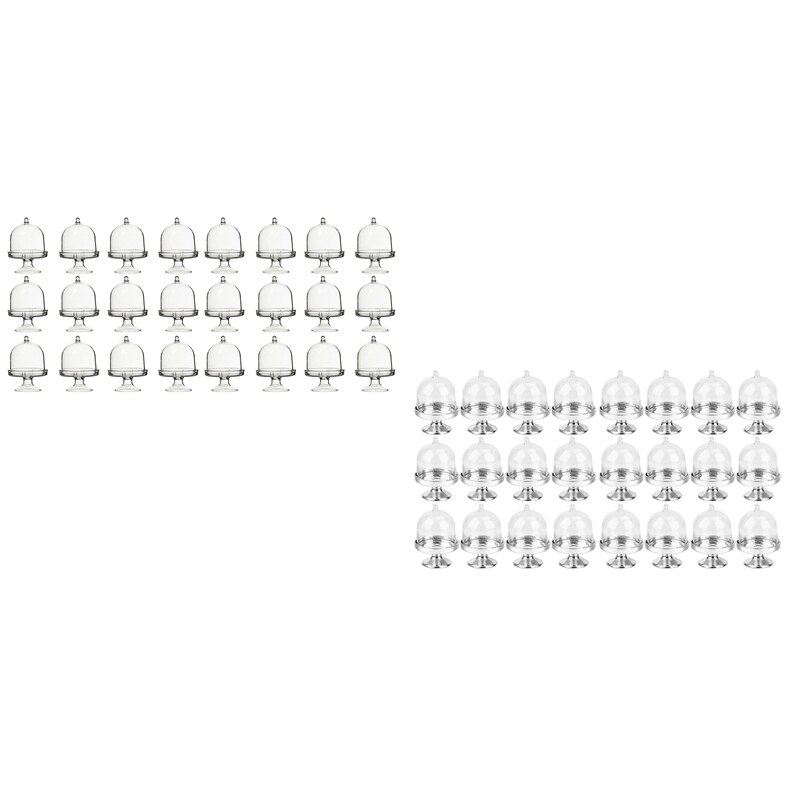 24Pcs Mini Cake Stand Dessert Cup Cake Tray Candy Boxes Mini Cookie Container Candy Holder Tray Candy Display Plate