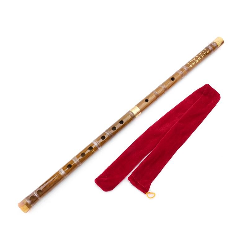 Flûte de Bambou Chinois Bois C D E F G Clé Flûte Traversière DiZi Directe: C