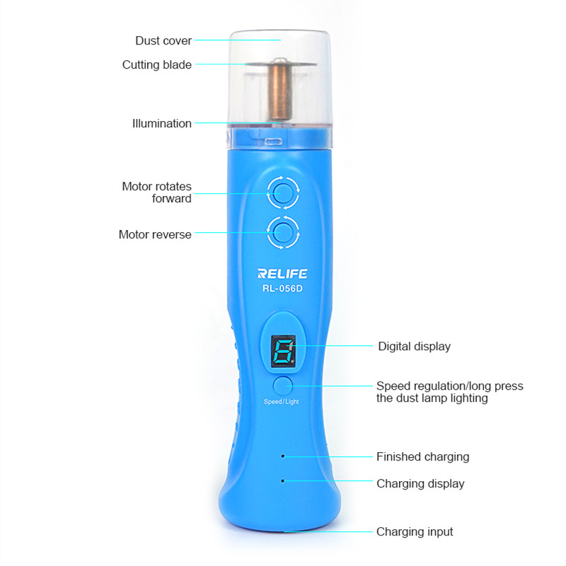 RELIFE – dissolvant de colle Intelligent RL-056C RL-056D, avec écran LCD de téléphone portable à 6 vitesses, Machine de découpe de dégommage OCA: Vert, Violet