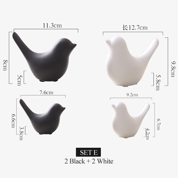 nordisch Kreative Weiß Keramik Vogel Figuren Heimat Dekoration Zubehör Party Handwerk für Wohnzimmer verwöhnen Hochzeit Ornamente: 1 einstellen -empfehlen