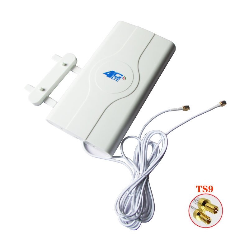 3G 4G LTE Antenna 4G MIMO antenna TS9 External Panel Antenna CRC9 SMA Connector 3M 700-2600MHz for 3G 4G Huawe router mode: 5M TS9 Connecter