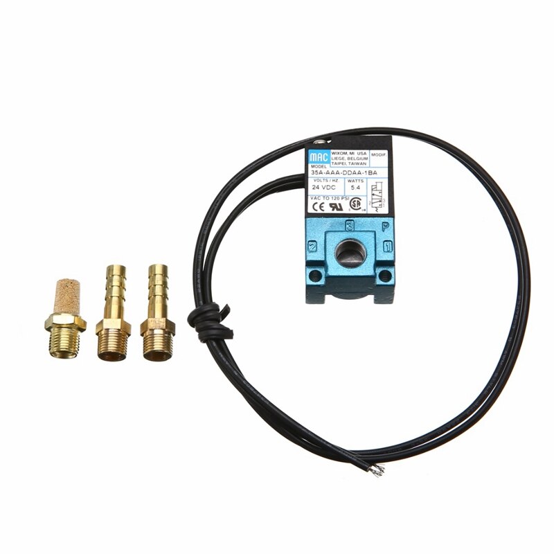 DC 24V 5.4W ECU 3 Port Electronic Boost Control Solenoid Valve 35A-AAA-DDAA-1BA With 3pcs Fittings Kits