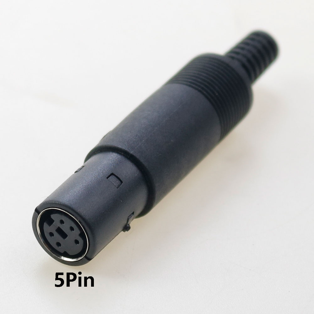 Mini enchufe DIN de 3/4/5/6/7 Pines, conector hembra de montaje para Cable de soldadura de 3 a 7 pines, Terminal S, PS2, 1 piezas: Marrón