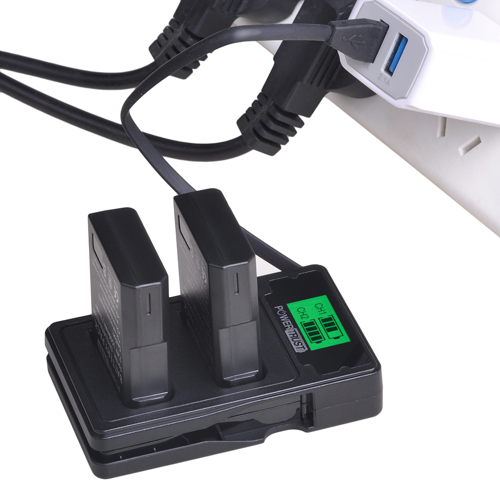 EN-EL14 EN-EL14A Battery+LCD USB Dual Charger with Type C Port for Nikon D3100 D3200 D3300 D3400 D3500 D5600 D5100 D5200 P7000