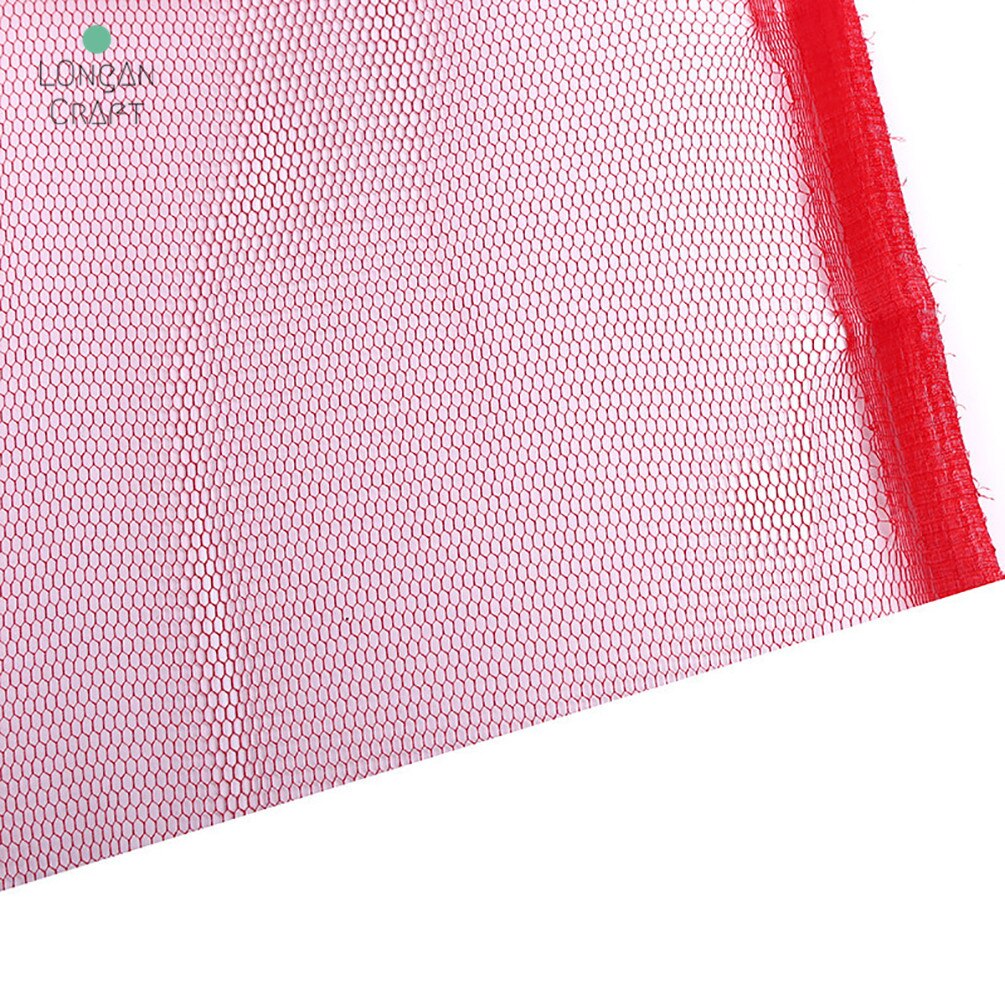 1 Meter Reinforced Coarse Net Hard Net Six Corners Mesh Fabric for Wedding Dress Baby Skirt Accessories Mesh Fabric