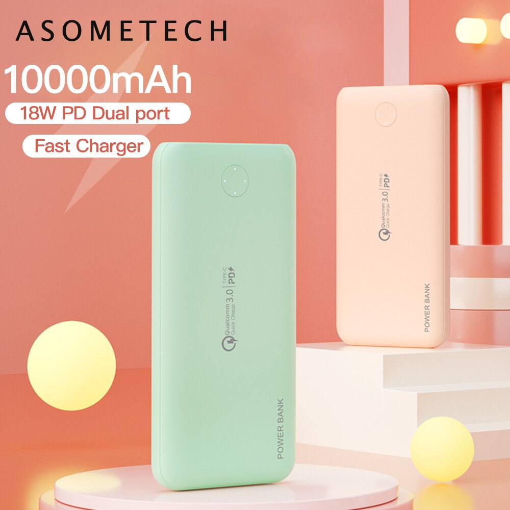 Power Bank 10000 Mah Draagbare Pd Twee-weg Snelle Opladen Powerbank 10000 Mah Poverbank Externe Batterij Oplader Voor Xiaomi iphone