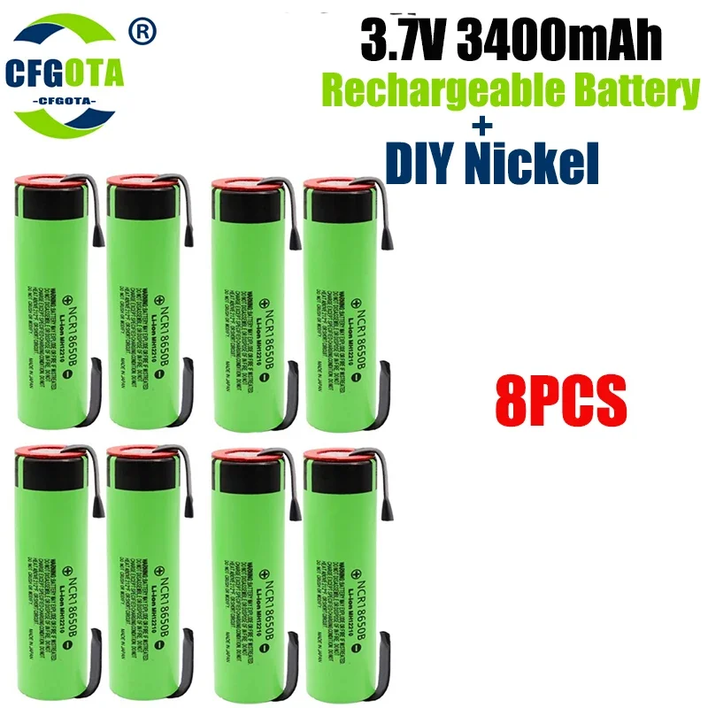 Original 18650 NCR18650B 3.7V 3400mah 18650 Lithium Battery For Welding Nickel Batteries: SKY BLUE