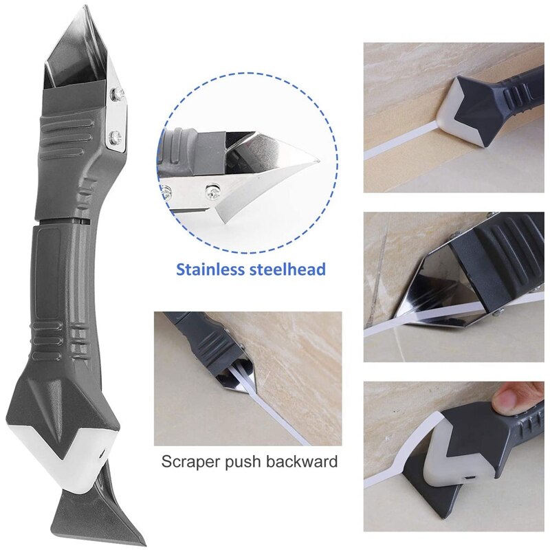 Breeuwen Finisher Kit - 14Pcs Rvs Kalefateren Nozzle, 3 In 1 Breeuwen Gereedschap-Kit Breeuwen Afwerking Tool