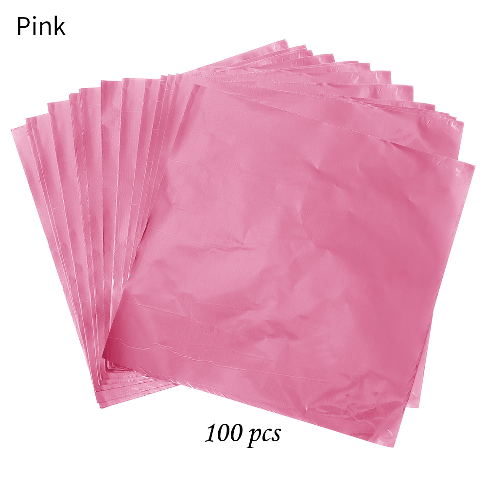 100 stücke 10x10cm Aluminium Folie Süssigkeit Schokolade Kekse Zinn Verpackung Papier DIY Metall Präge Handwerk Papier verpackung Papier: Schwarz