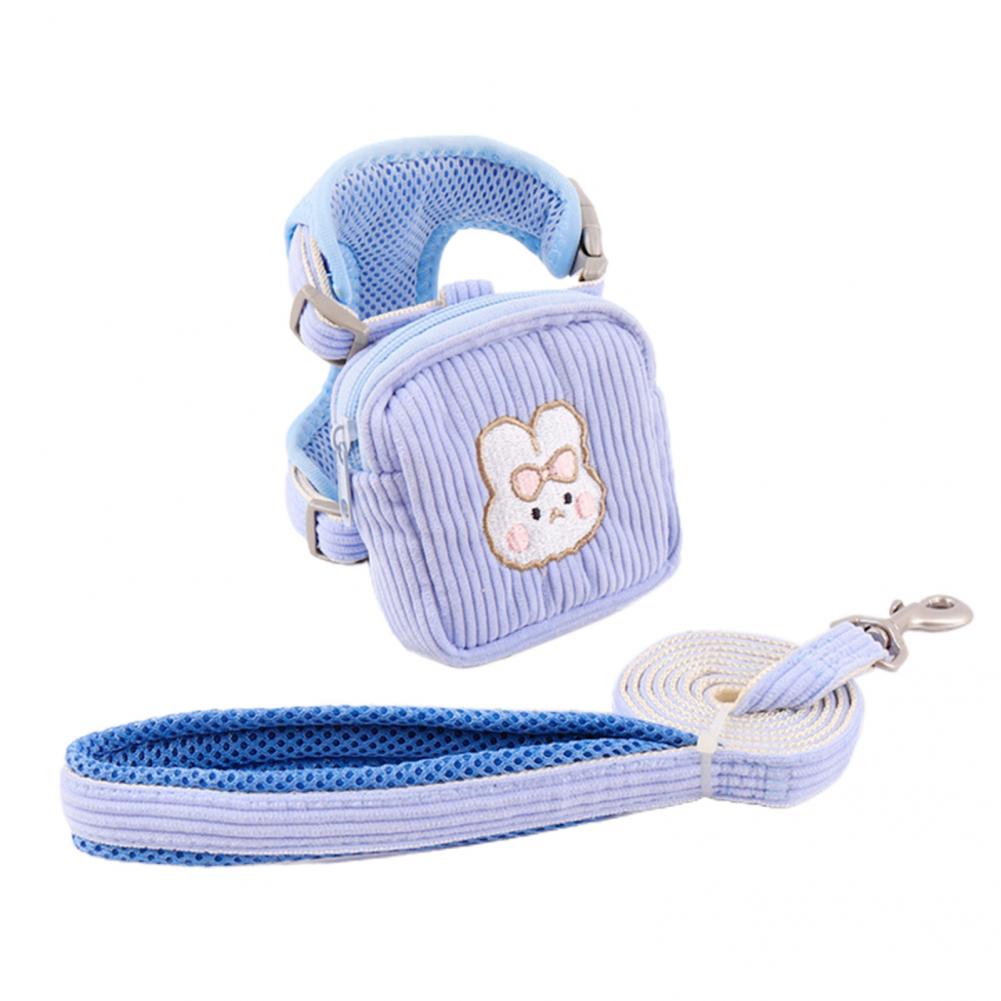 1 Set Harness Leash Set Excellent Not Easy Break Loose Stereo for Pet Shop Dog Harness Leash Backpack Harness Set