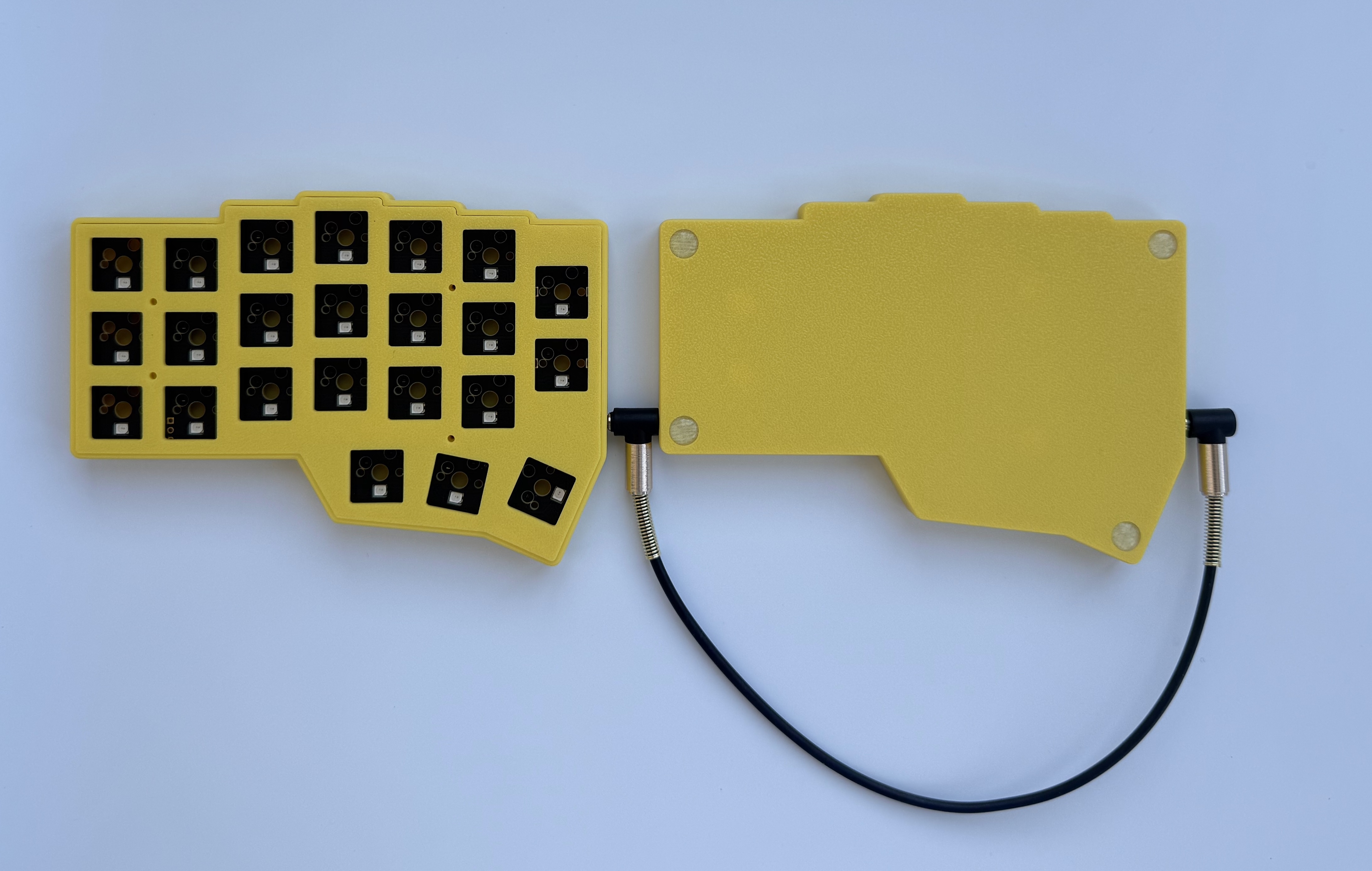 Corne crkbd  v4.1 -delat tangentbord trådbundet rgb-byte anpassat stöd qmk/via corne  v4.1 -delat tangentbordskit för pc-tillbehör: Tenn / Svart strömbrytare