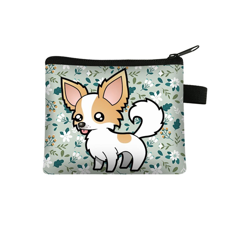 Cute Dog Chihuahua Mom Coin Purse Women Mini Wallet Lovely Dog Purses and Handbag Mini Lipstick Bags: lqbchihucw20