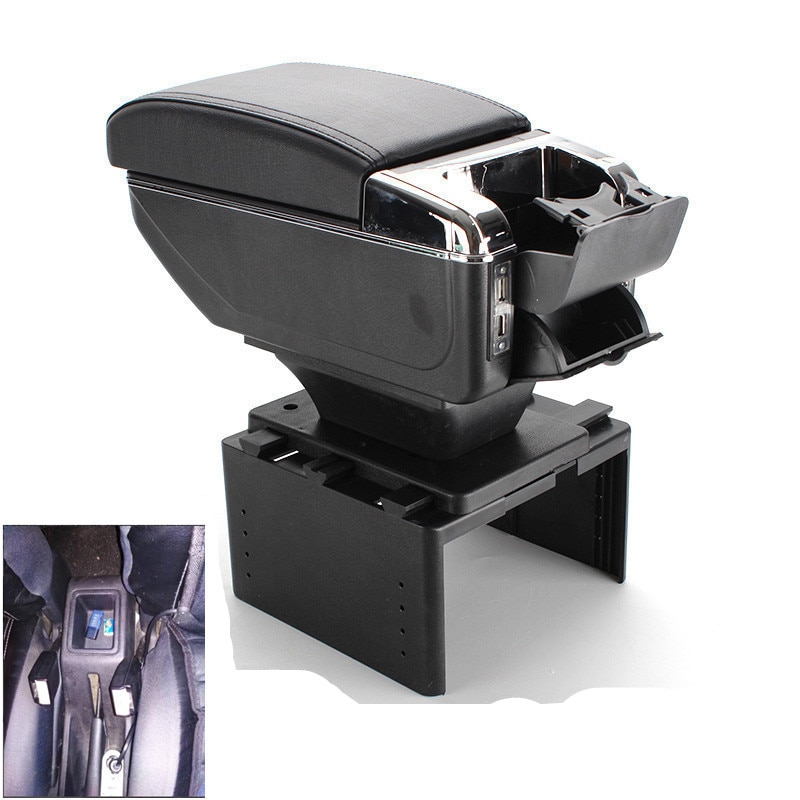 Pour Peugeot 306 accoudoir boîte universelle voiture console centrale modification accessoires avec USB