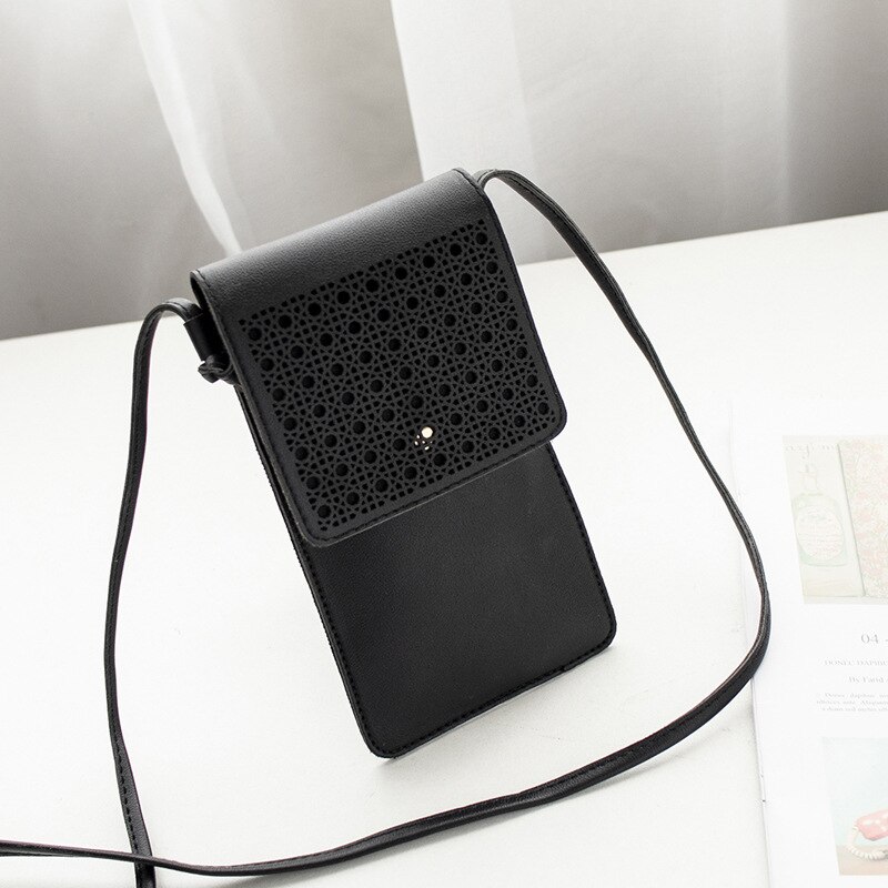 Cinzelando couro do plutônio caso de telefone celular crossbody bolsa de ombro bolsa carteira cinto escalada caso portátil moeda sacos do telefone móvel: Black