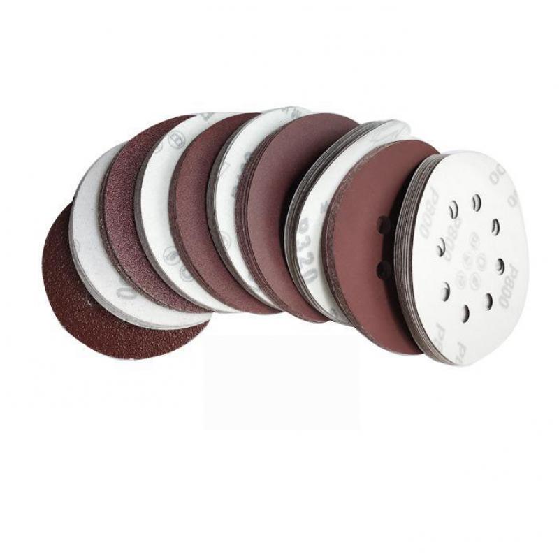 40 kpl 125mm 8 -reikäinen hiomakiekko hiomapaperi kiillotuspaperi hiekkapaperilevy 320/400/600/800/1000/1200/1500/2000