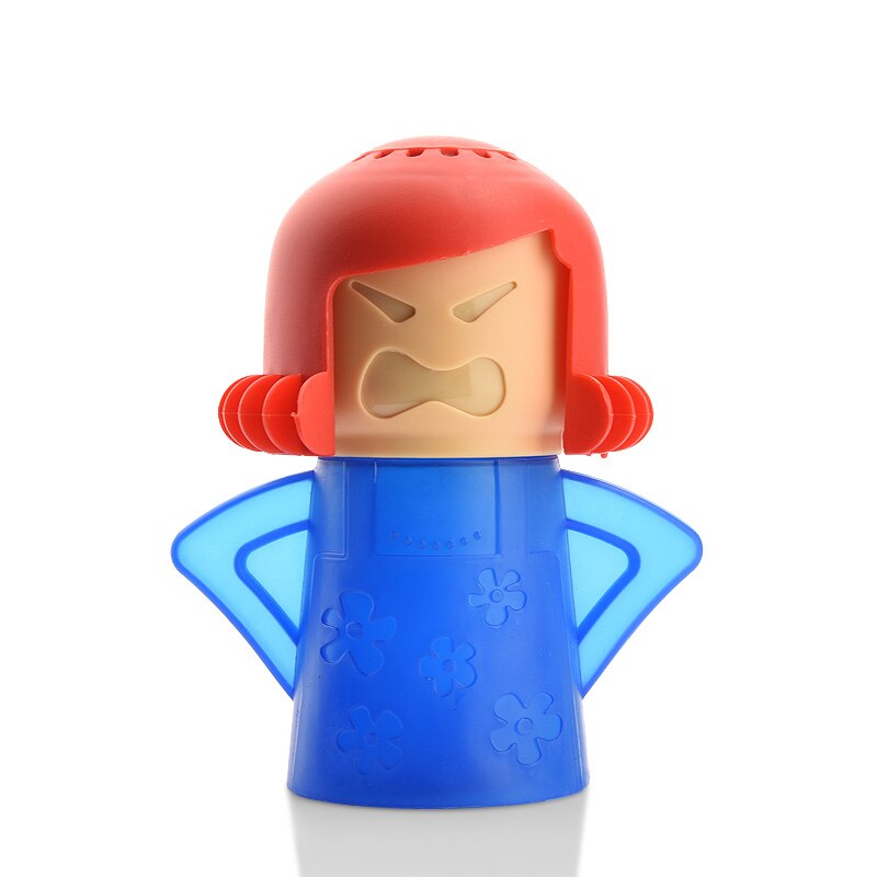 Angry Mama Microwave Cleaner Cool Mama Freezer Odor Absorber Fridge Deodoriser Plastic Oven Steam Cleaning Tool for Home Kitchen: angry mama