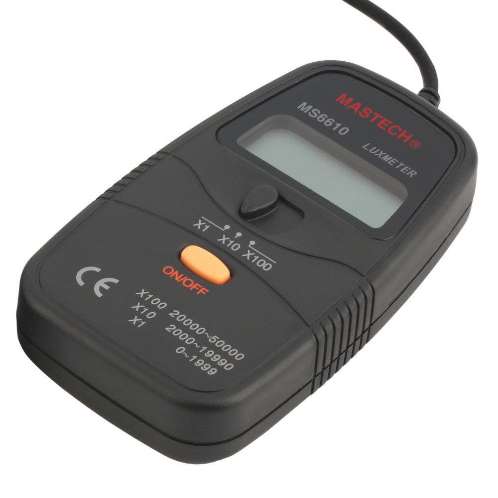 Mastech  ms6610 høj nøjagtighed 0 ~ 50,000 lux digitale luxmeter illuminometre med separat fotodetektor