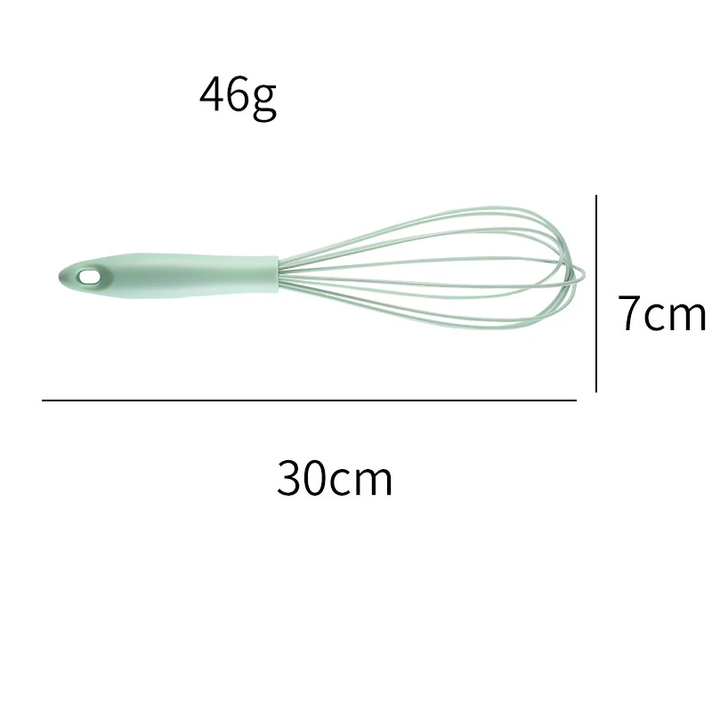 Batidor de huevos Manual, batidor de globos de silicona de plástico, mezclador de crema, batidor de mezcla, herramientas para huevos estilo bobina de globo: Verde