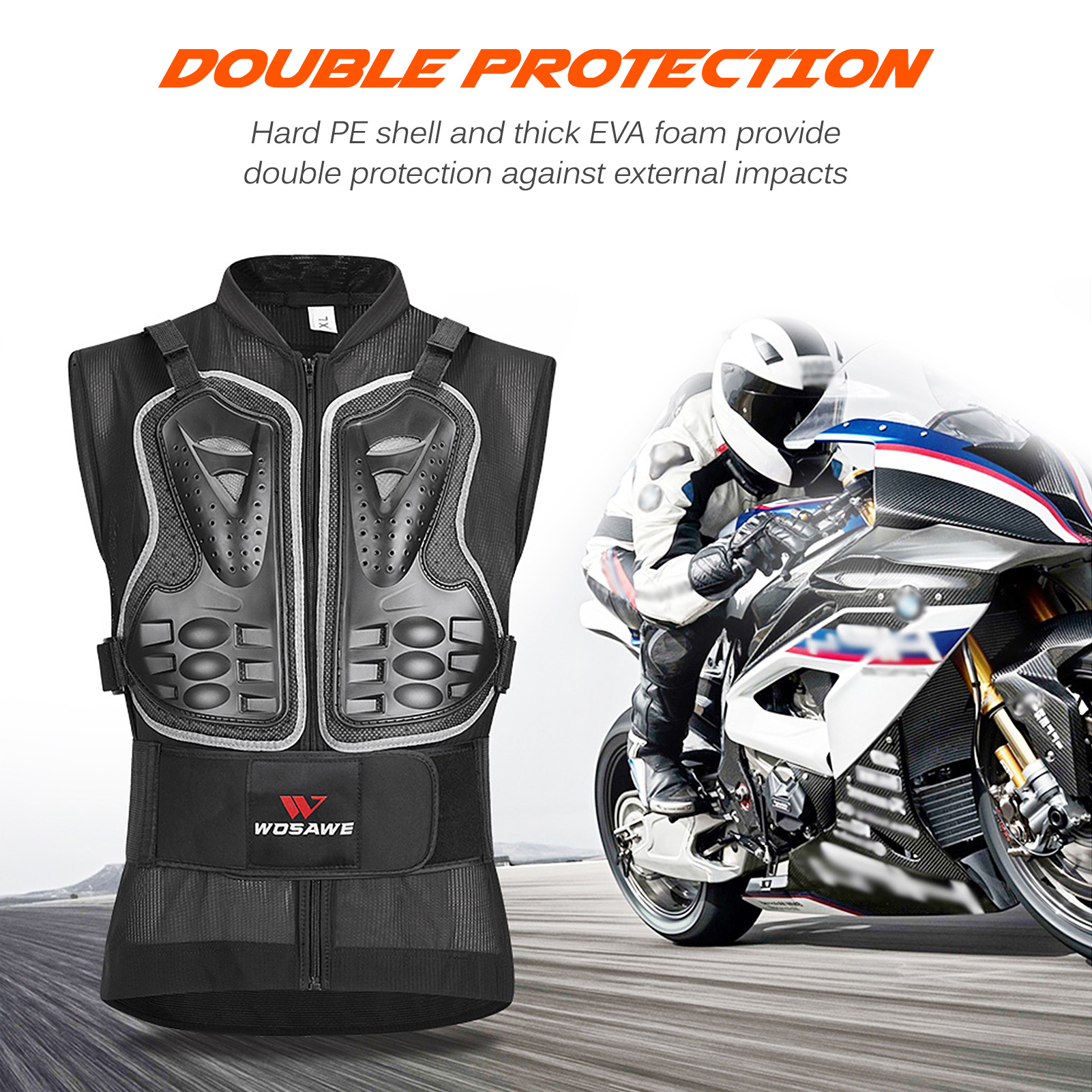 Body Borst Spine Protector Armor Vest Voor Skiën Schaatsen Motorrijden Mountainbiken