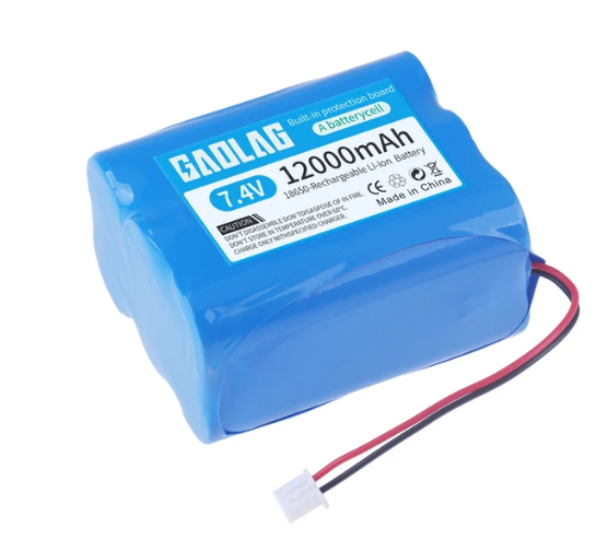3.7V 7.4V 11.1V 12V 18650 8000mAh with wires Lithium ion rechargeable battery with PCB for Bluetooth Speaker Solar headlights: Ivory