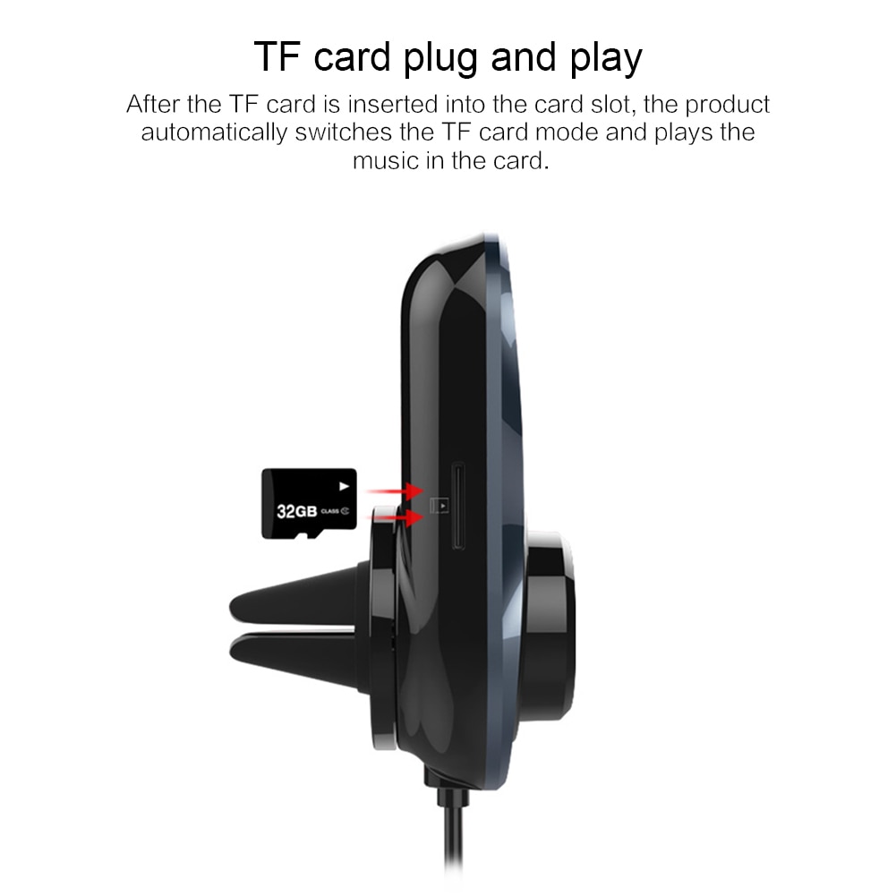 Bluetooth FM Transmitter Audio Car Mp3 Player Wireless In-Car FM Modulator Handsfree Bluetooth Car Kit with LCD Display