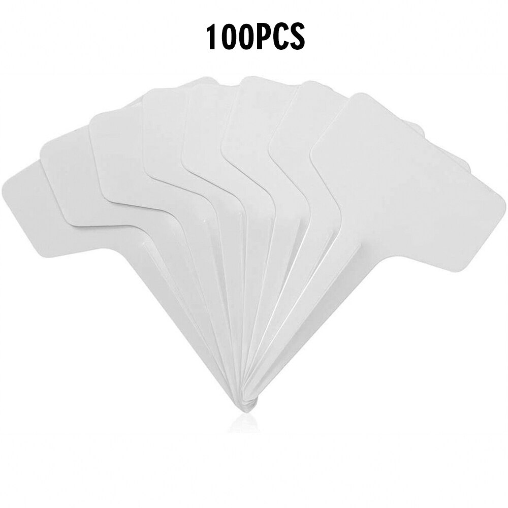 100/200/500 Pcs Wit T-Vorm Plant Tags Labels Marker Voor Bloem Zaad Rassen Kwekerij Plant Teken Kas tuin Thuis
