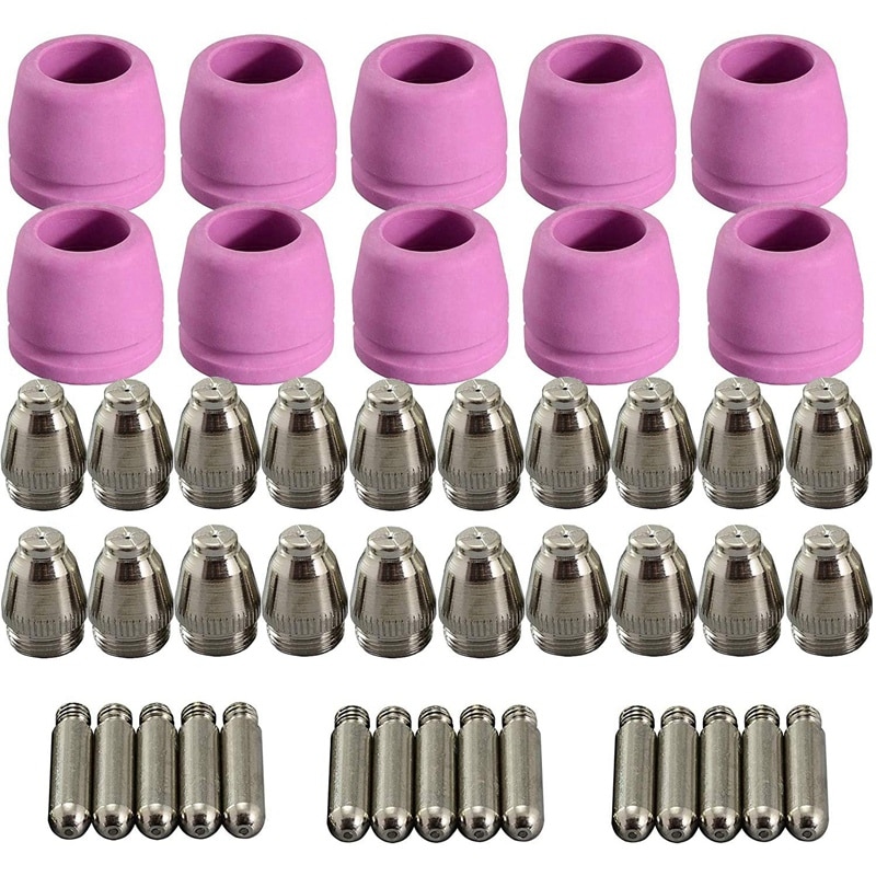 thumbnail image 2 of 34pc SG-55 AG-60 WSD-60 Plasma Cutter Torch Consumables Kit - 60 Amp Tips 2 of 3