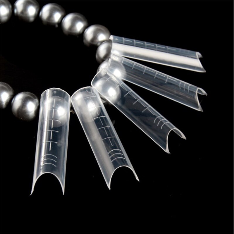 Kit de moldes para puntas de uñas, gel acrílico de construcción rápida, UV, plástico de buena , para extensión de uñas, estilo francés,