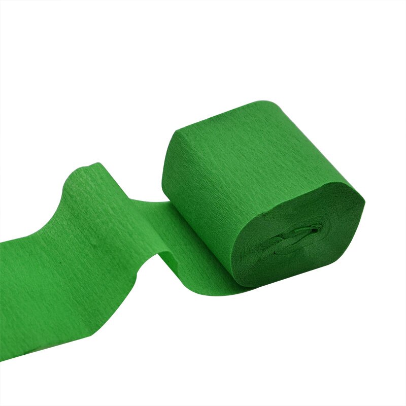 10m x 5cm Origami Crepe Paper Streamers DIY Crafts Wrinkled Paper Roll for Wedding Birthday Party Decoration Backdrop Curtain 7: P09 Green