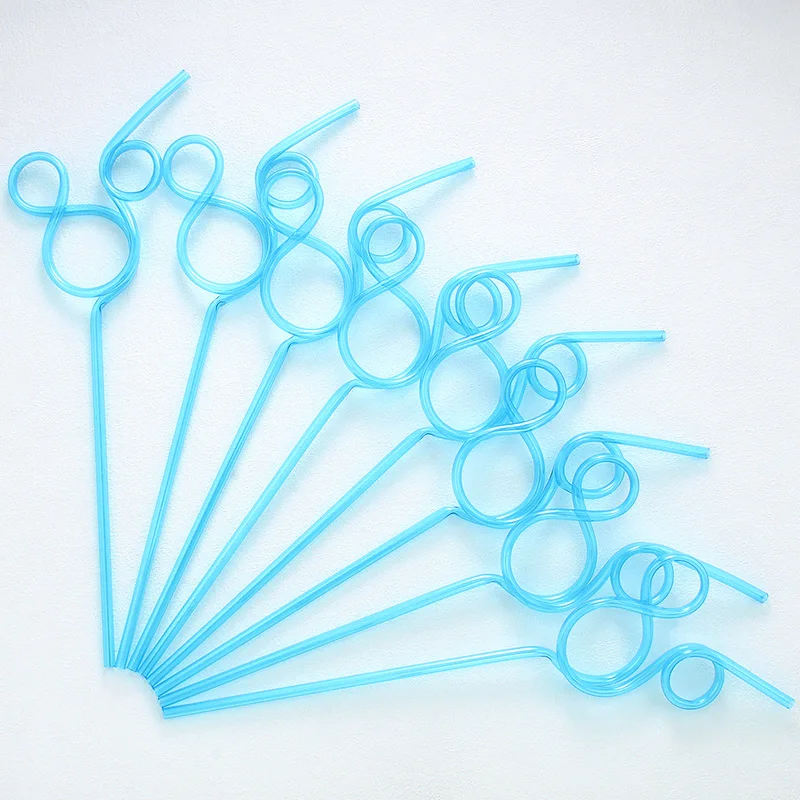 Creatieve PET Cartoon Muisvorm Rietjes Set - Kleurrijke Herbruikbare Plastic Rietjes voor Verjaardag Bruiloft Kerstfeest: violet