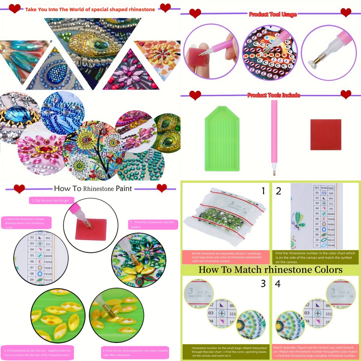 8 / DIY koelkast Diamond Painted magneet Bloem Kikker Bij Vlinder Diamond Art Kit Koelkastmagneet Wijnkast, Bar