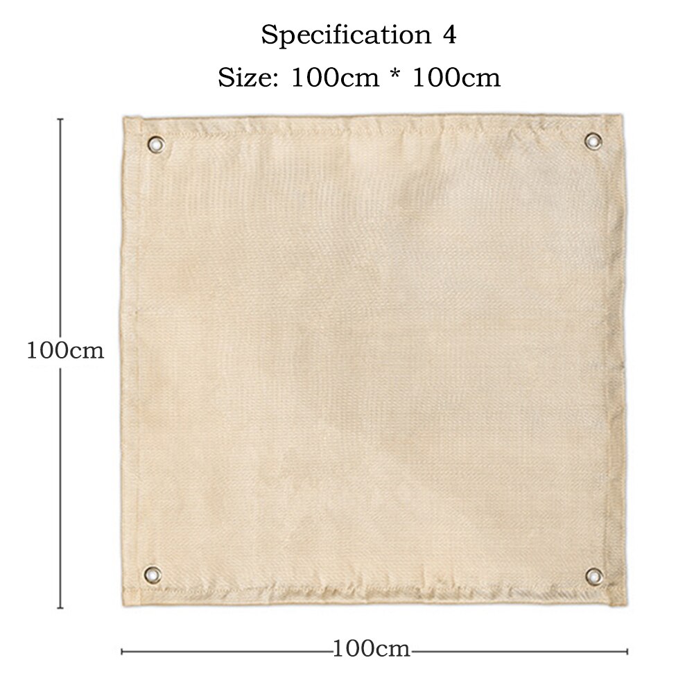 Udendørs camping brandsikkert stof brandhæmmende tæppe picnic grill beskyttelsesmåtte termisk resistent stof picnic bålmåtte: 100 x 100cm