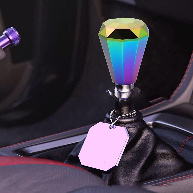 Più nuovo Disegno a Forma di diamante Da Corsa auto Universale Alluminio Cambio Manuale Bastone Pomello del cambio Leva del Cambio Pomello del cambio Da Corsa