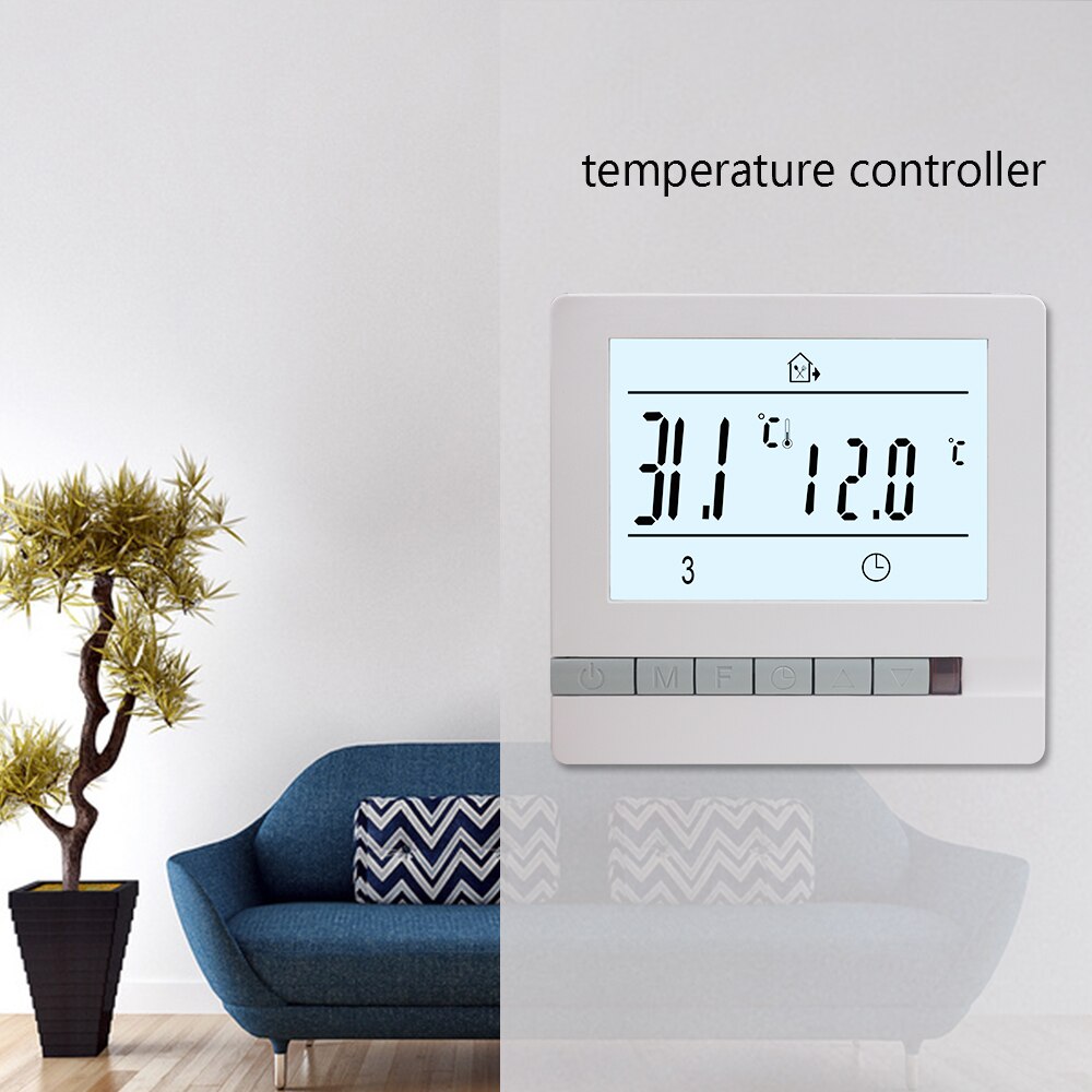 KETOTEK 16A Floor Heating Thermostat 220V International Universal Temperature Controller Regulator with Manual/Period Control