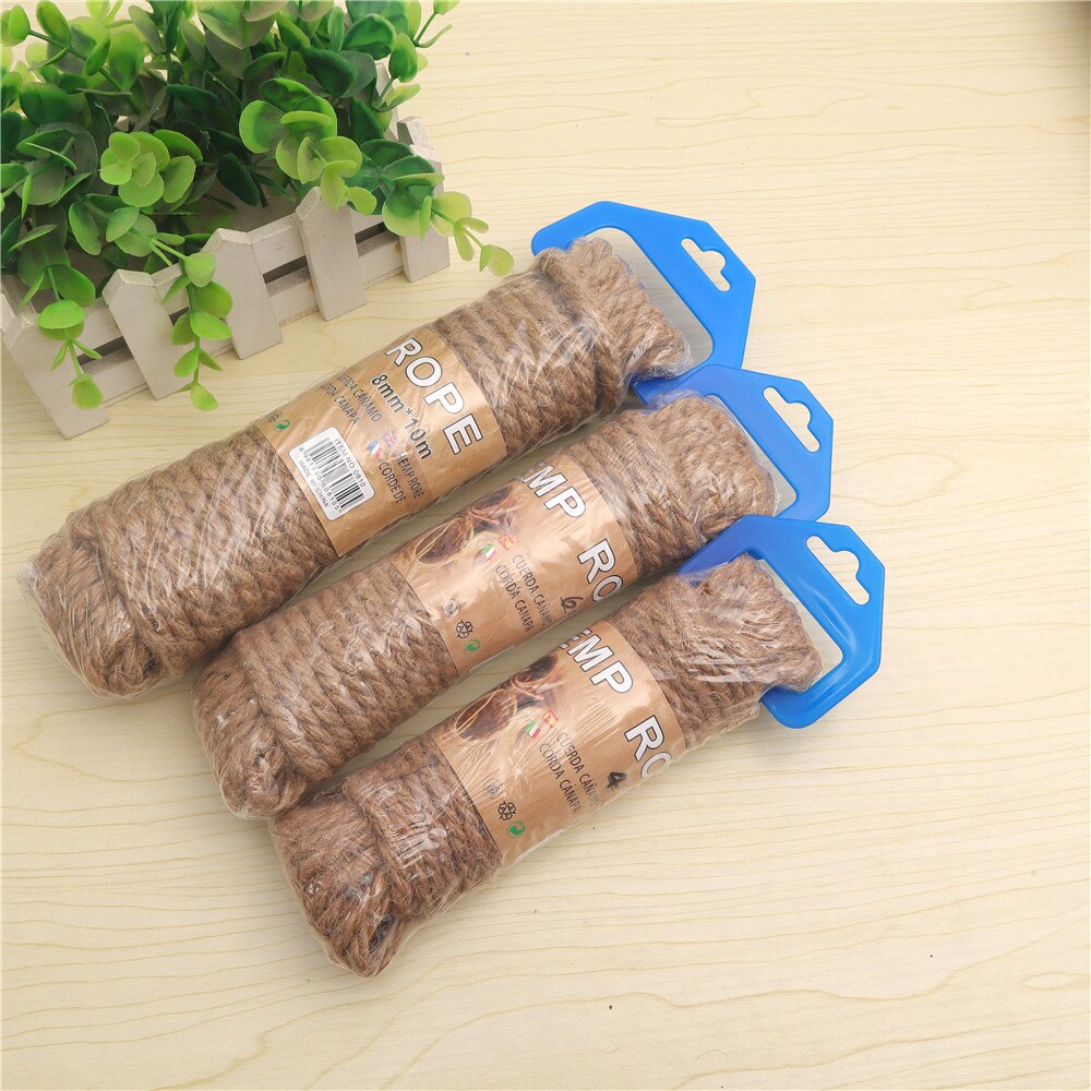 Natuurlijk henneptouw macramé jute touw touw huisdier krabpaal 4-12mm- pack doe-het-zelf knutselen handgemaakte bruiloft huisdecoratie