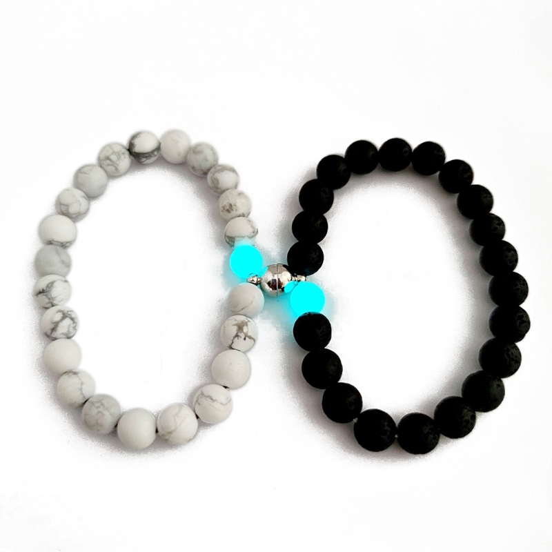 Magnetische Stellen Armbanden Lichtgevende Aansluiten Wederzijdse Attractie Relatie Bijpassende Armband Voor Koppels Vriendschap