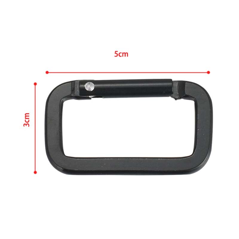 5cm Aluminum Alloy Rectangle Shape Carabiner Climbing Buckle Key Chain Practical Key Ring Safe Clasps Key Chain
