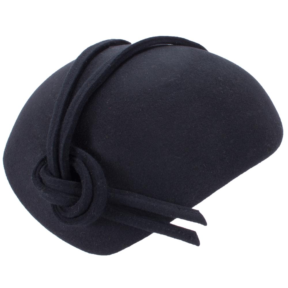 Tocado de fieltro de lana de estilo británico con forma de lágrima para mujer de Lawliet, sombrero de cóctel con boina, sombrero de novia A572