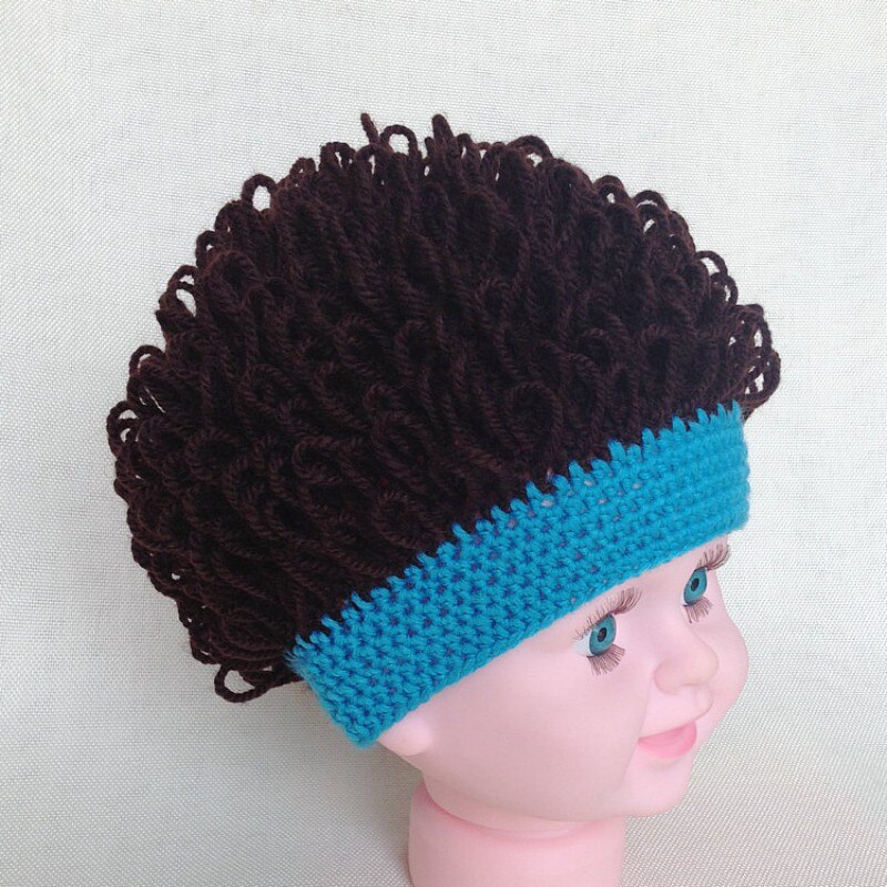 Fashionable Children's Hats Hand-Made Baby Boys And Girls Cotton Wool Warm Breathable Baby Hats Boy And Girl Wig Hats 1-3T