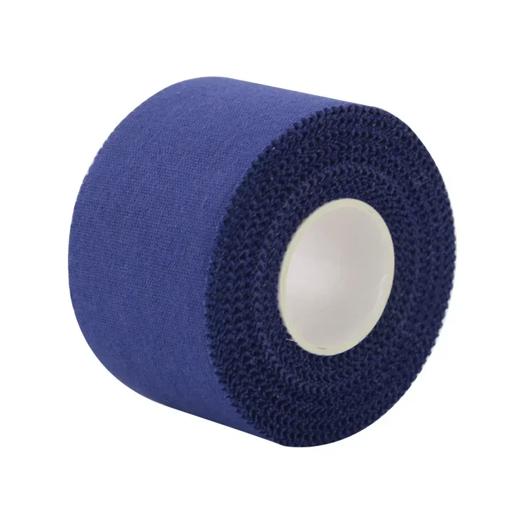 1pc atletische sport witte katoenen tape zaagtand zelfklevend verband voor spierknie pols vingers wrap bescherming spierondersteuning: Blauw
