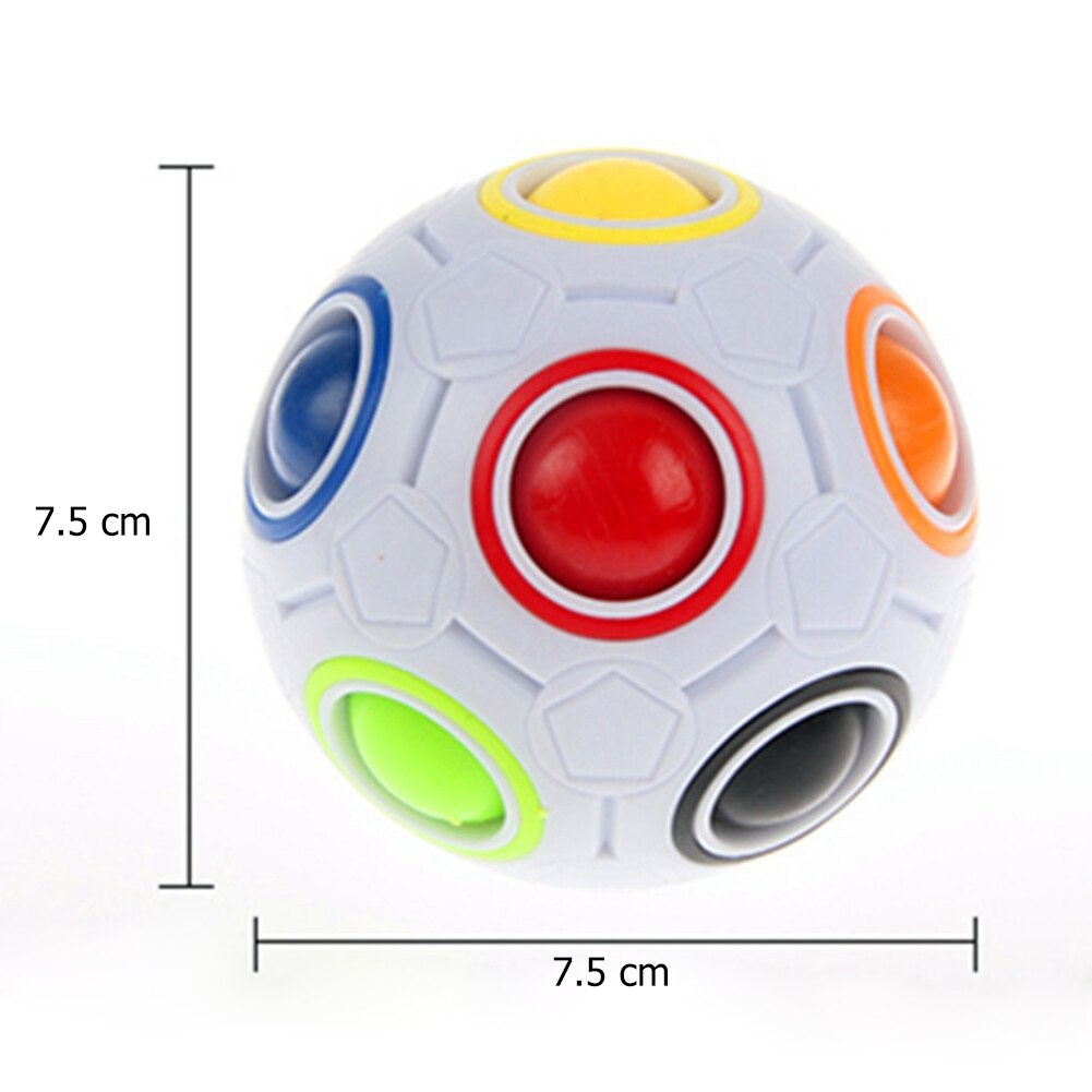 Rainbow Ball Cube Speed Puzzle Ball Kids Educational Learning Funny Toys for Children Adult Stress Reliever