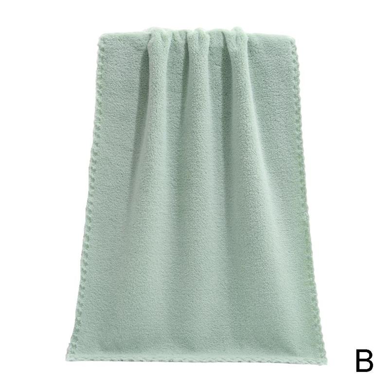 1PC Coral Fleece Lightweight Towel Color Water Absorbent Face Towels Home Velvet Textile For Spa Clean Bath Bathing Towel: B