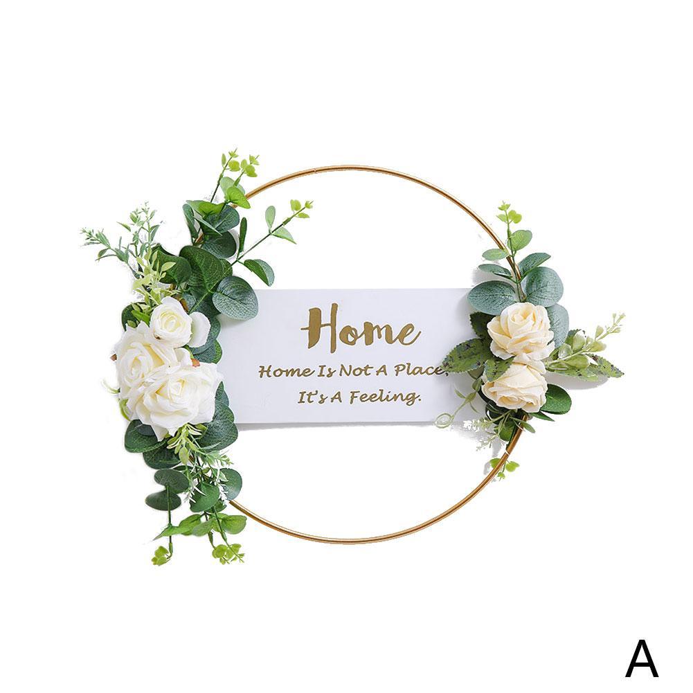 Garland Wall Decoration Indoor Welcome Card Garland pendant Decoration Decoration Metal Home Z9J7: A